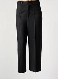 Pantalon drept închidere cu fermoar sub clapetă cu cârlig negru KAFFE femeie