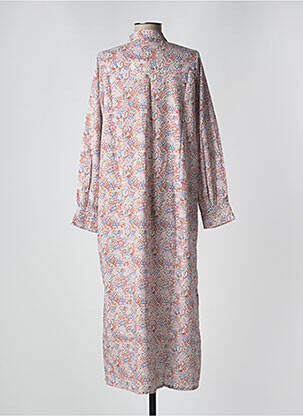 Rochie lungă țesătură poplin mâneci lungi roz PETITE LUCETTE femeie