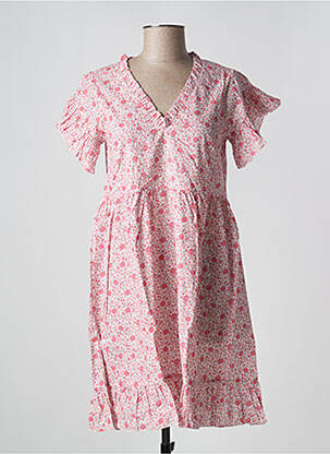 Rochie scurtă mâneci scurte mâneci scurte roz PETITE LUCETTE femeie