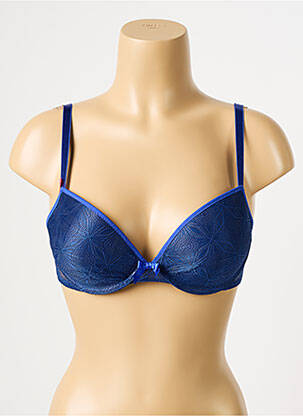 Sutien efect material satinat top sutien modelat albastru PASSIONATA femeie