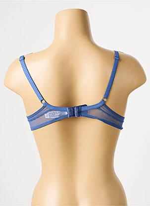 Sutien efect material satinat top sutien push-up albastru PASSIONATA femeie