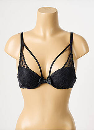 Sutien efect material satinat top sutien push-up negru PASSIONATA femeie