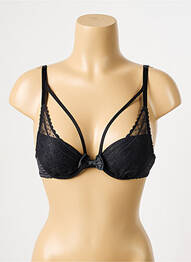Sutien efect material satinat top sutien push-up negru PASSIONATA femme