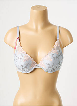 Sutien efect material satinat top sutien push-up gri PASSIONATA femeie