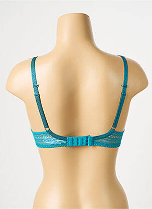 Sutien efect material satinat top sutien push-up albastru PASSIONATA femeie