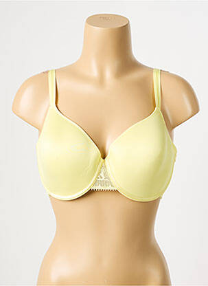 Sutien efect material satinat top sutien modelat galben CHANTELLE femeie