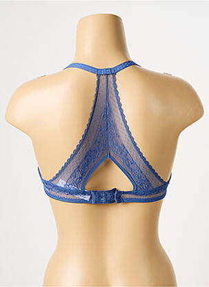 Sutien efect material satinat top sutien tip racerback albastru PASSIONATA femeie