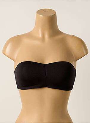 Sutien efect material satinat top bentiță negru PASSIONATA femeie