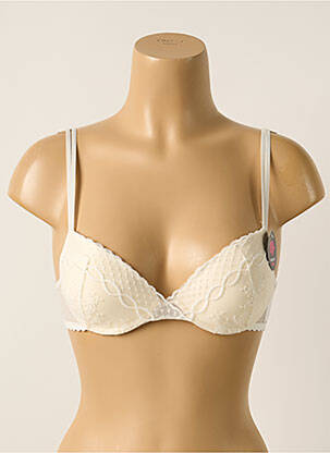 Sutien efect material satinat top sutien push-up bej PASSIONATA femeie