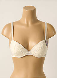 Sutien efect material satinat top sutien push-up bej PASSIONATA femme