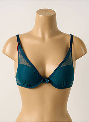 Sutien efect material satinat top sutien modelat albastru PASSIONATA femeie