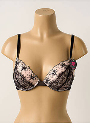 Sutien efect material satinat top sutien push-up negru PASSIONATA femeie