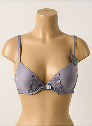 Sutien efect material satinat top sutien push-up gri PASSIONATA femeie