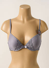 Sutien efect material satinat top sutien push-up gri PASSIONATA femme