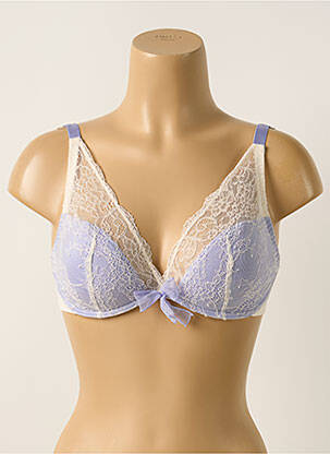 Sutien efect material satinat top sutien modelat albastru PASSIONATA femeie
