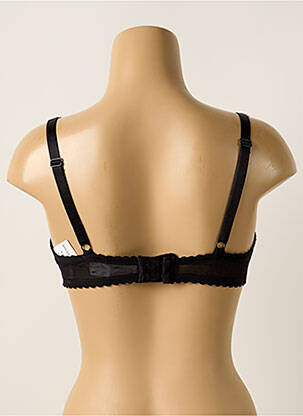 Sutien efect material satinat sutien cupe întregi cu decolteu înalt negru PASSIONATA femeie