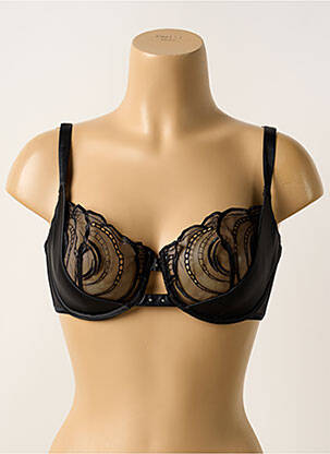 Sutien efect material satinat negru SIMONE PERELE femeie