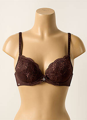 Sutien efect material satinat top sutien modelat maro VALEGE femeie