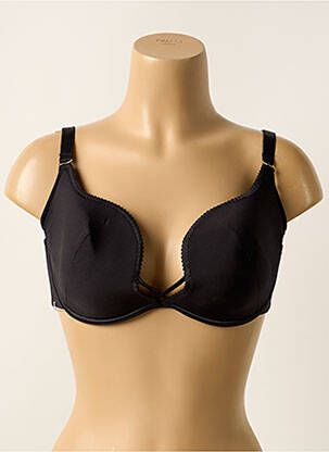 Sutien efect material satinat top sutien modelat negru VALEGE femme