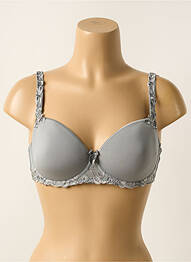 Sutien efect material satinat top sutien modelat gri SIMONE PERELE femme
