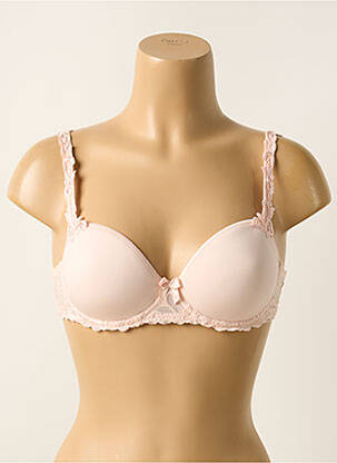 Sutien efect material satinat top sutien modelat roz SIMONE PERELE femeie