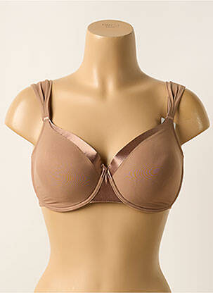 Sutien efect material satinat top sutien modelat maro IMPLICITE femeie