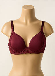 Sutien efect material satinat top sutien modelat roșu SIMONE PERELE femeie