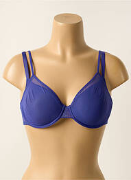 Sutien efect material satinat top sutien modelat albastru PASSIONATA femme