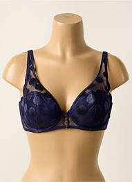 Sutien efect material satinat top sutien modelat albastru IMPLICITE femme