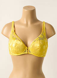 Sutien efect material satinat top sutien modelat galben IMPLICITE femme