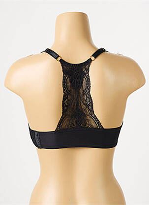 Sutien efect material satinat sutien balconet cu decolteu înalt negru VALEGE femeie