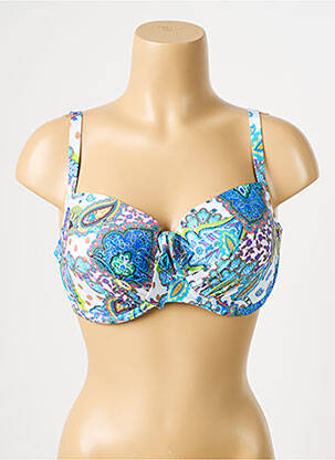 Sutien de costum de baie elasticitate top sutien modelat albastru ANTIGEL femeie