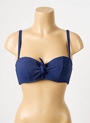 Sutien de costum de baie bretele elastice reglabile top sutien push-up albastru SIMONE PERELE femeie