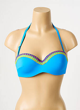 Sutien de costum de baie top bentiță top bentiță albastru ANTIGEL femeie