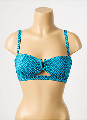 Sutien de costum de baie elasticitate sutien balconet cu decolteu înalt albastru SIMONE PERELE femeie
