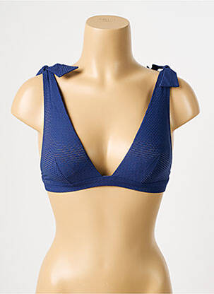 Sutien de costum de baie elasticitate top triunghiuri albastru SIMONE PERELE femeie