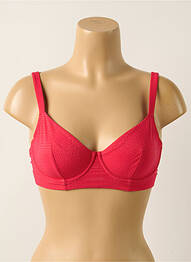 Sutien de costum de baie elasticitate sutien cupe întregi cu decolteu înalt roz SIMONE PERELE femme