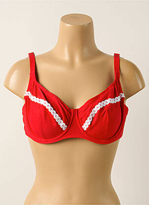 Sutien de costum de baie roșu ANTIGEL femeie