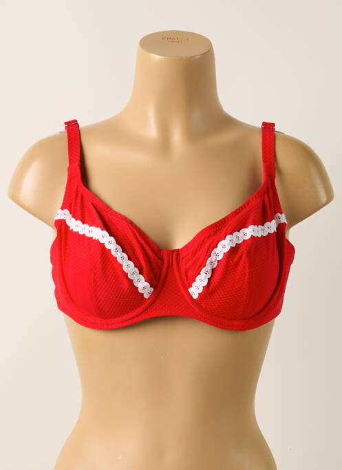 Sutien de costum de baie roșu ANTIGEL femeie