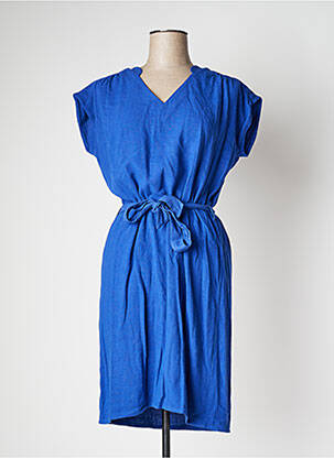 Rochie midi mâneci scurte mâneci scurte albastru LE PETIT BAIGNEUR femeie
