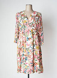 Rochie midi imprimeu floral mâneci 3/4 bej MISE AU GREEN femme