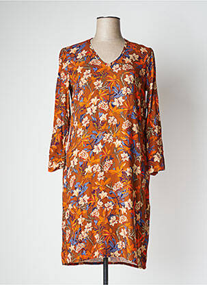 Rochie midi mâneci lungi mâneci lungi maro LE PETIT BAIGNEUR femeie
