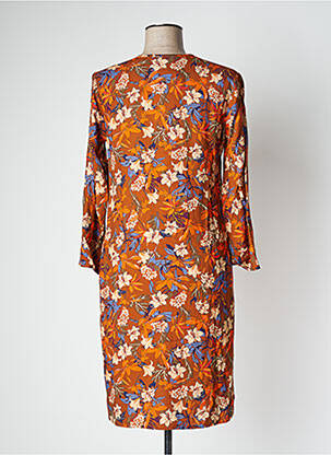 Rochie midi mâneci lungi mâneci lungi maro LE PETIT BAIGNEUR femeie