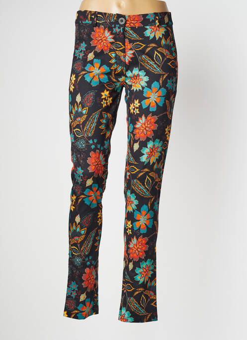 Pantalon slim țesătură poplin mărime normală negru LE PETIT BAIGNEUR femme