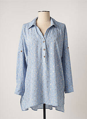 Tunică mâneci lungi albastru LARA femeie