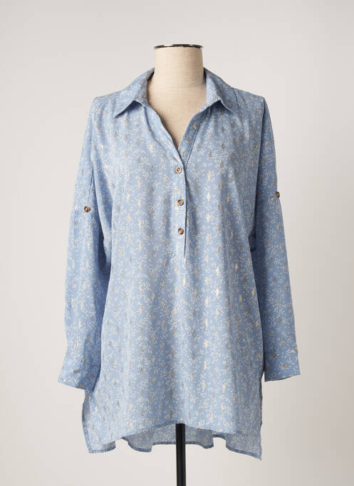 Tunică mâneci lungi albastru LARA femeie