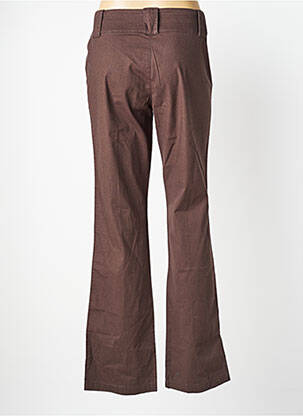 Pantalon drept țesătură poplin talie joasă maro MAT DE MISAINE femeie