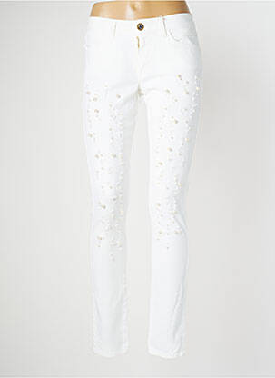 Blugi cu croială slim alb MISSIMINI femeie