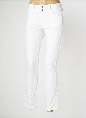 Blugi cu croială slim alb MISSIMINI femeie