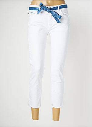 Pantalon trei sferturi alb KALISSON femeie